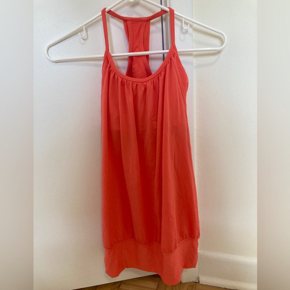 Lululemon No Limits tank size 6 coral